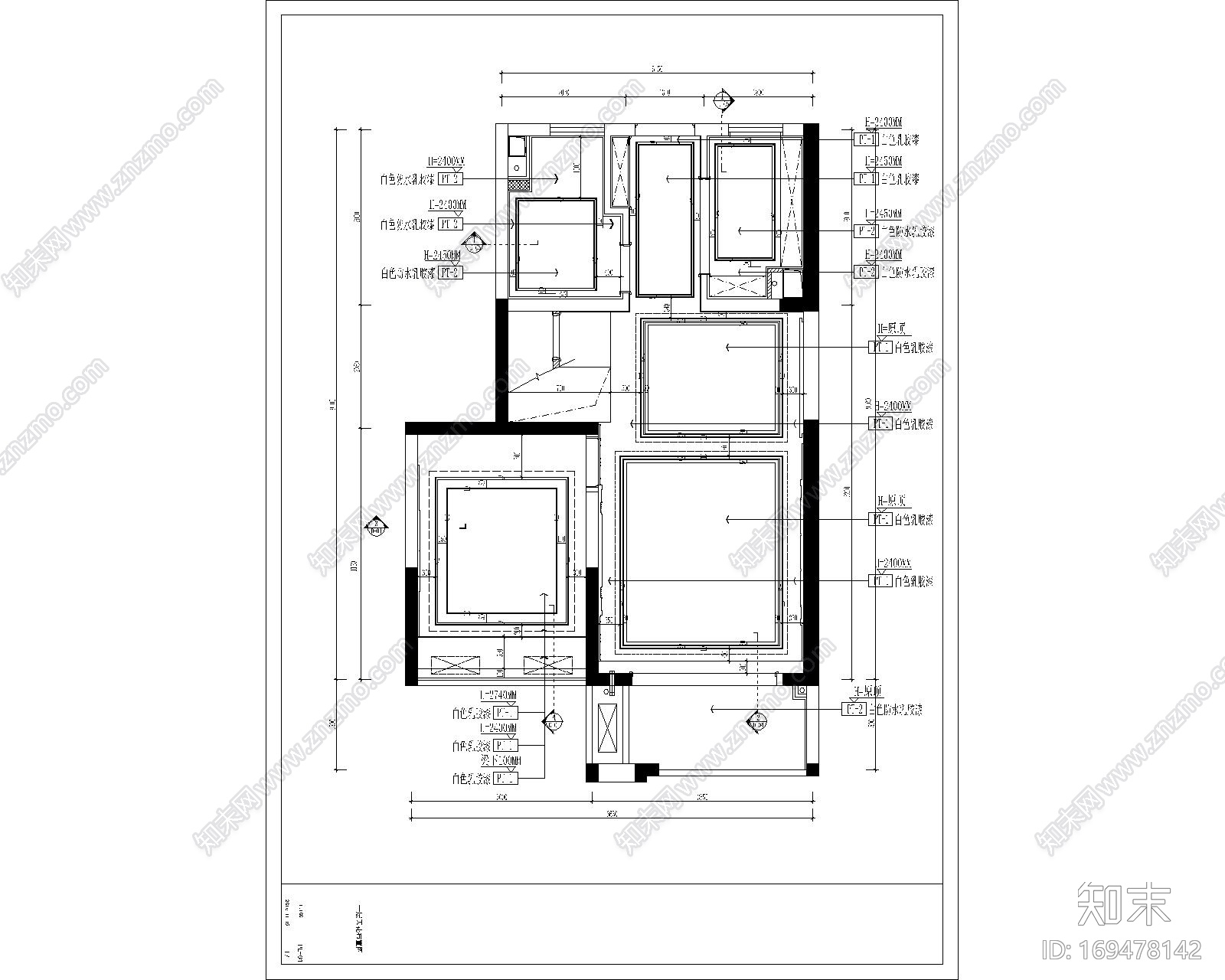 loft单身公寓样板间整套施工图施工图下载【ID:169478142】