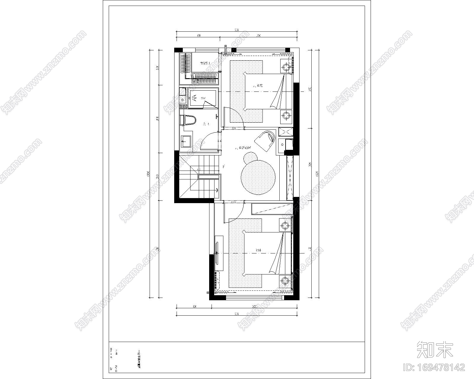 loft单身公寓样板间整套施工图施工图下载【ID:169478142】