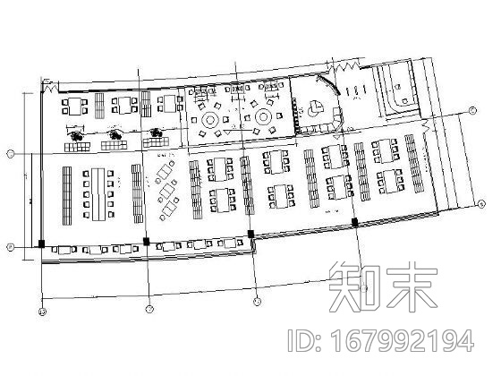 报刊阅览室平面施工图下载【ID:167992194】