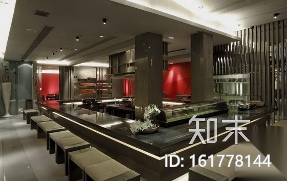 [上海]某名品日本料理店室内装修施工图（含实景）cad施工图下载【ID:161778144】