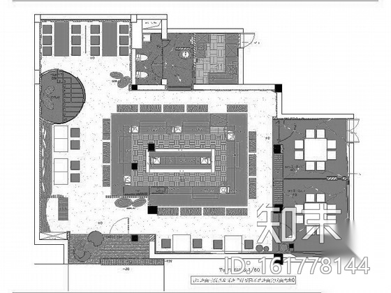 [上海]某名品日本料理店室内装修施工图（含实景）cad施工图下载【ID:161778144】