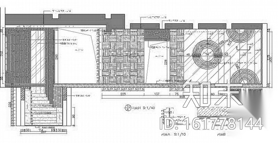 [上海]某名品日本料理店室内装修施工图（含实景）cad施工图下载【ID:161778144】