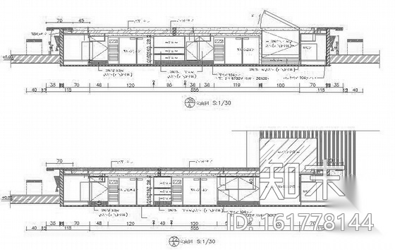 [上海]某名品日本料理店室内装修施工图（含实景）cad施工图下载【ID:161778144】