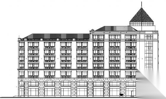 自来水公司办公楼建筑方案图cad施工图下载【ID:151436122】