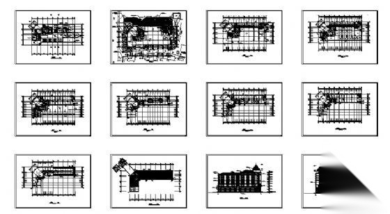 自来水公司办公楼建筑方案图cad施工图下载【ID:151436122】