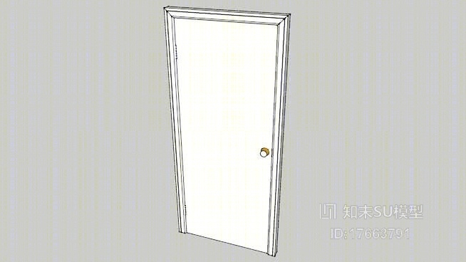 单开门SU模型下载【ID:17663791】