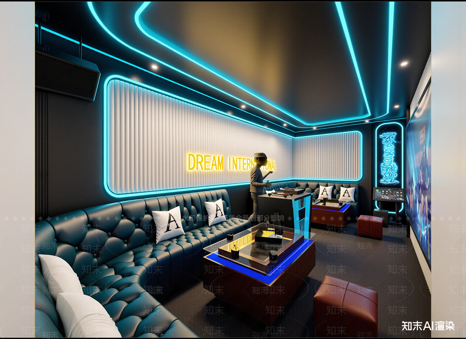 现代电竞房3D模型下载【ID:1214323305】