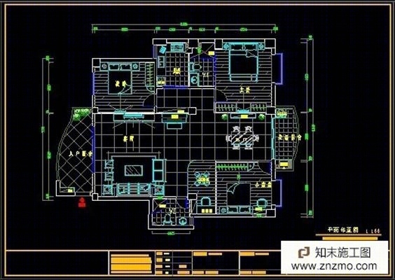 香格里拉14栋904cad施工图下载【ID:36939464】