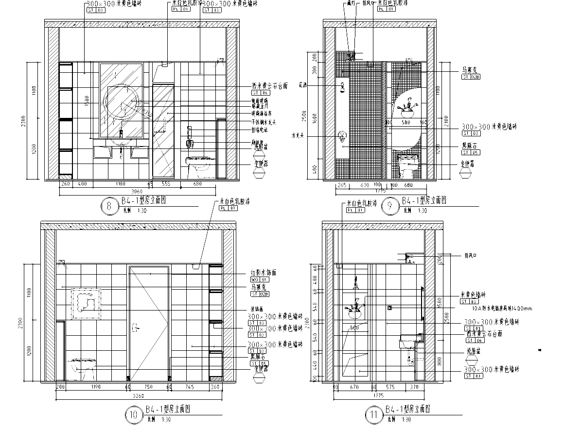 [上海]某公寓住宅样板房户型施工图cad施工图下载【ID:160475174】