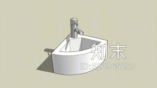 厕所洗涤槽SU模型下载【ID:520965253】