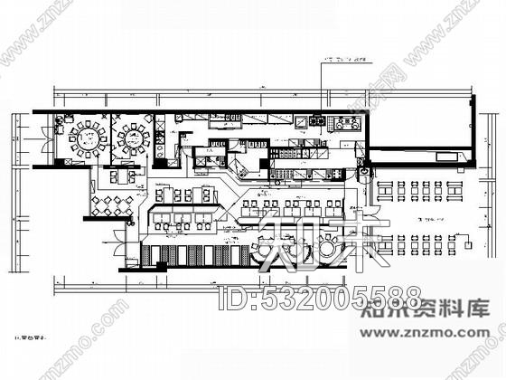 施工图北京西三环广场美食城时尚现代餐厅装修施工图含效果cad施工图下载【ID:532005588】