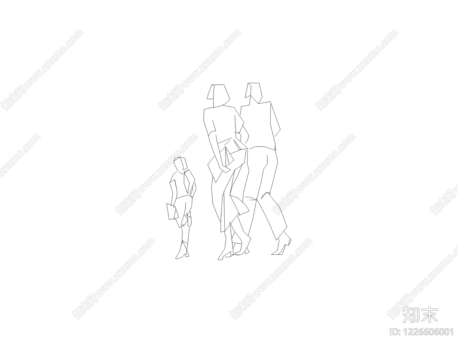 人物cad施工图下载【ID:1226606001】