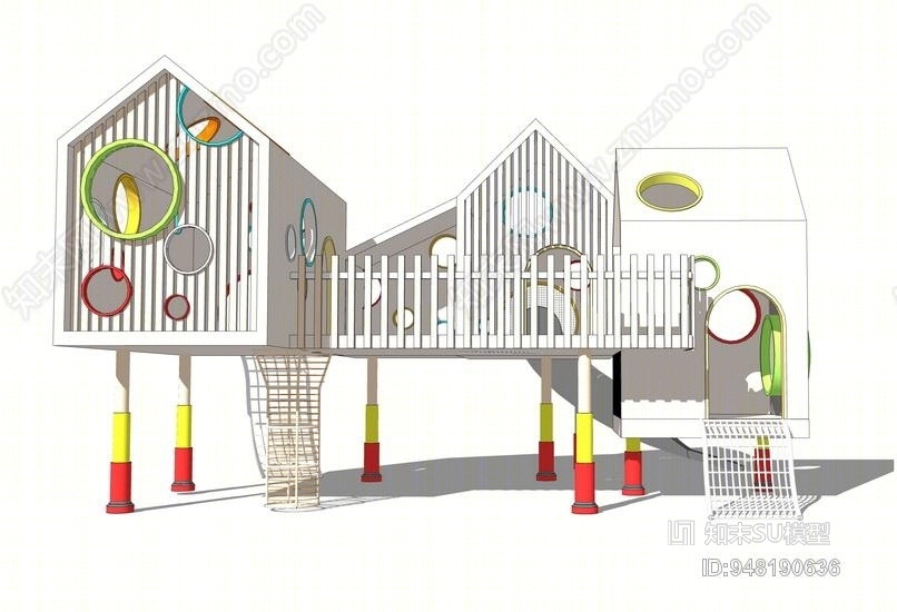 儿童树屋SU模型下载【ID:948190636】