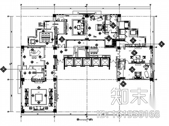 [江苏]某五星级酒店总统套房室内装修施工图cad施工图下载【ID:161950168】