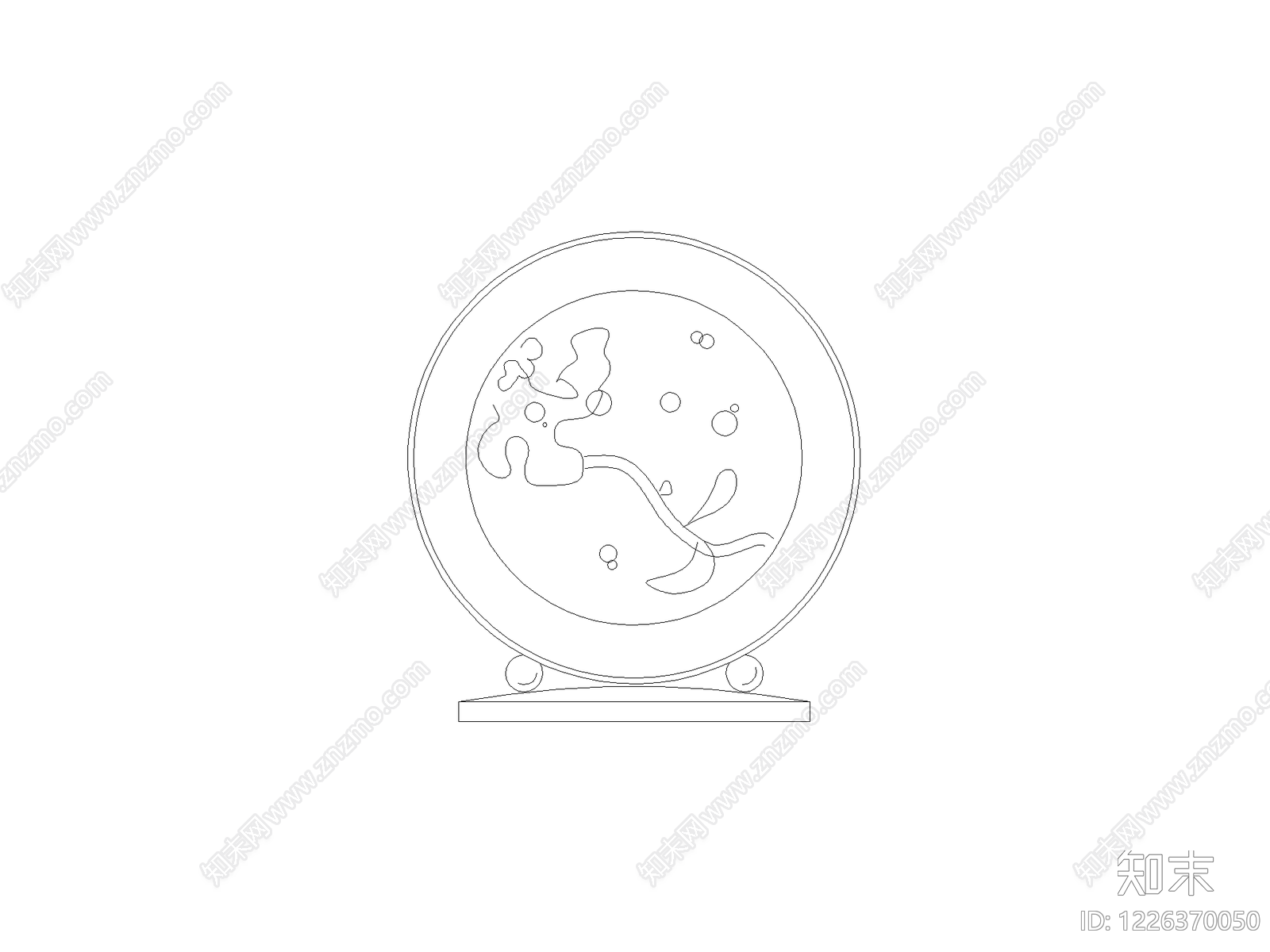 摆件cad施工图下载【ID:1226370050】