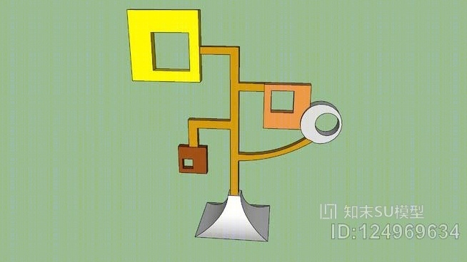抽象艺术：不同的DNA树SU模型下载【ID:124969634】