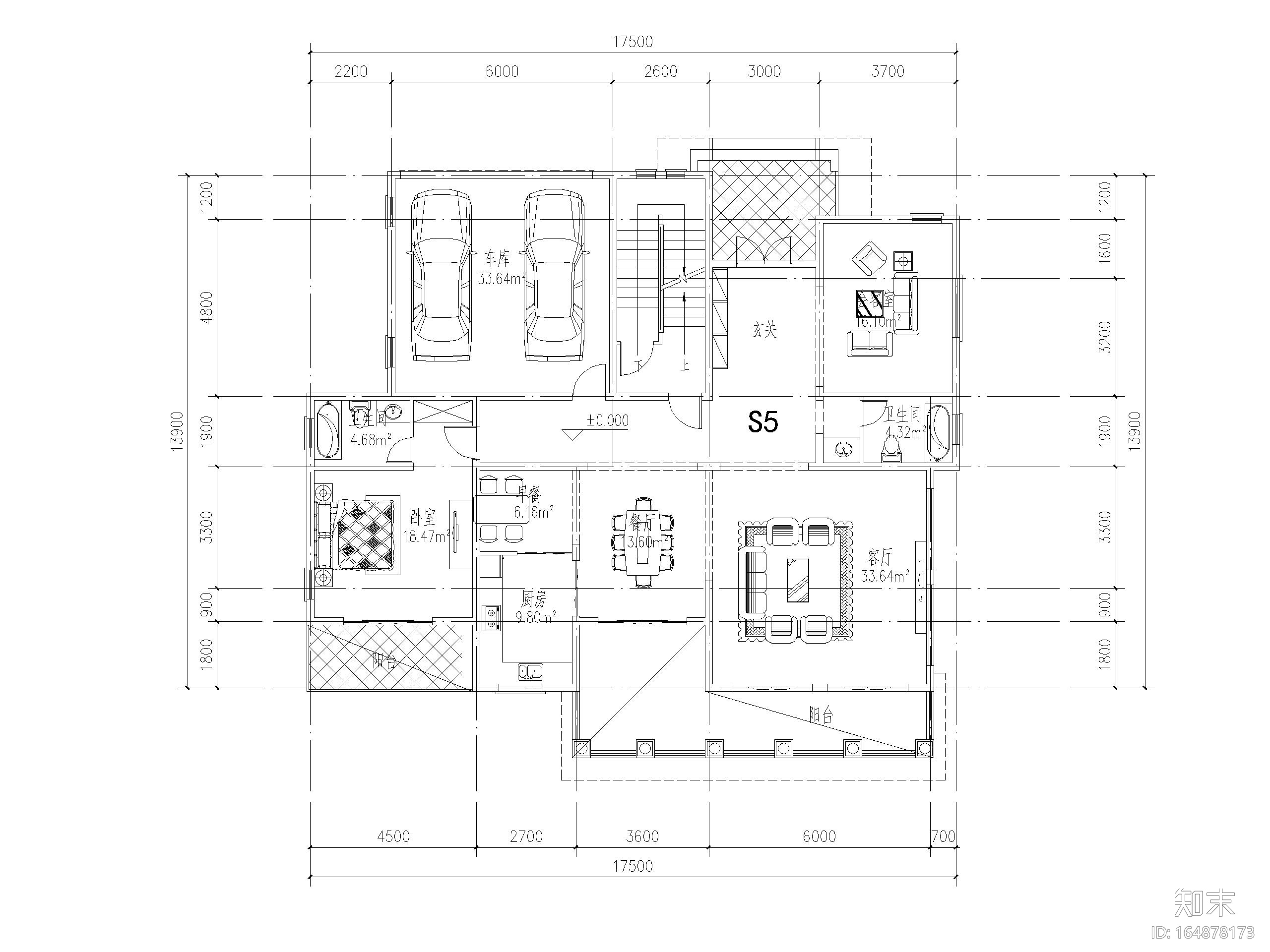 33套独栋别墅建筑平面户型设计（CAD）施工图下载【ID:164878173】