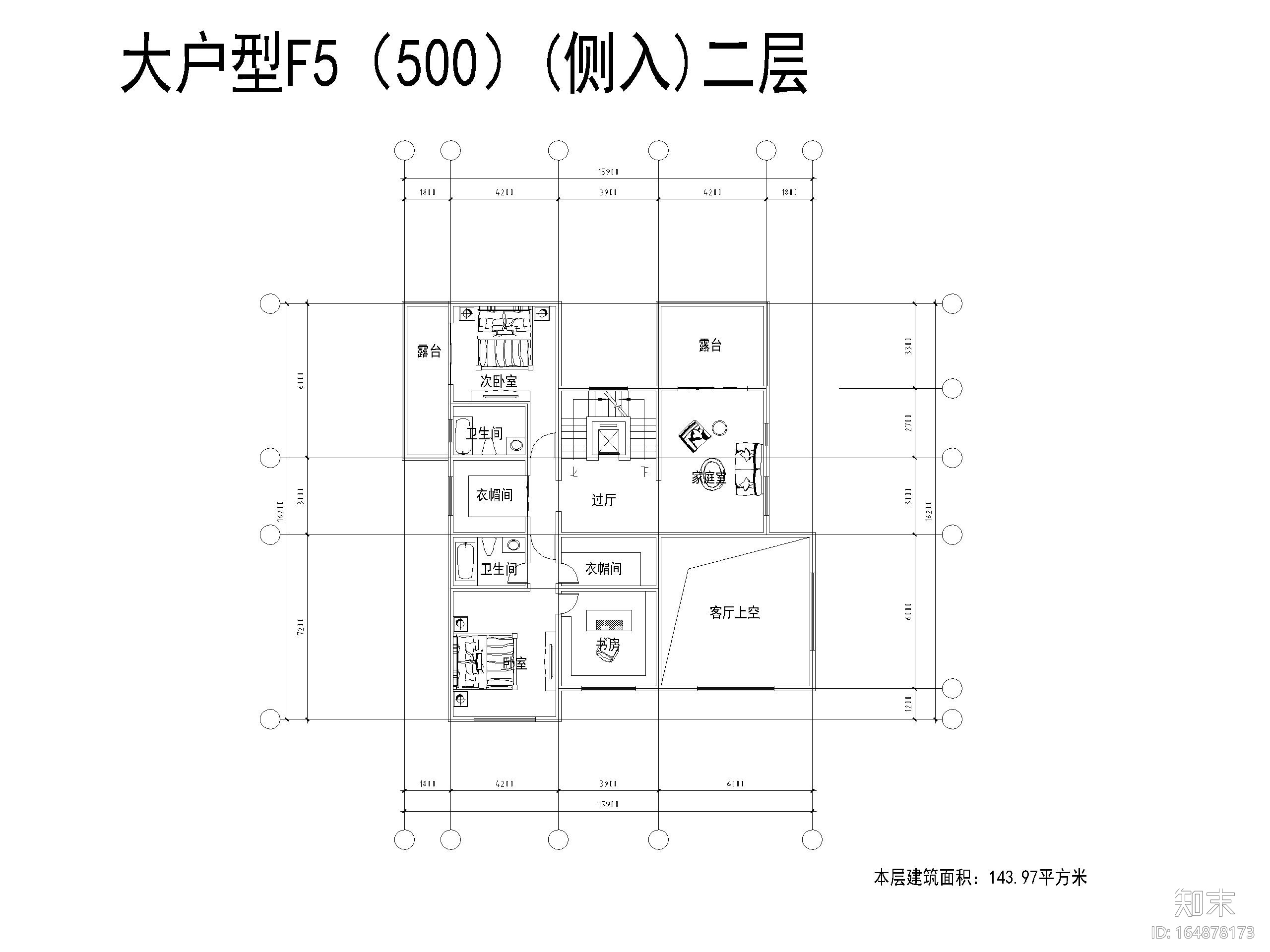 33套独栋别墅建筑平面户型设计（CAD）施工图下载【ID:164878173】