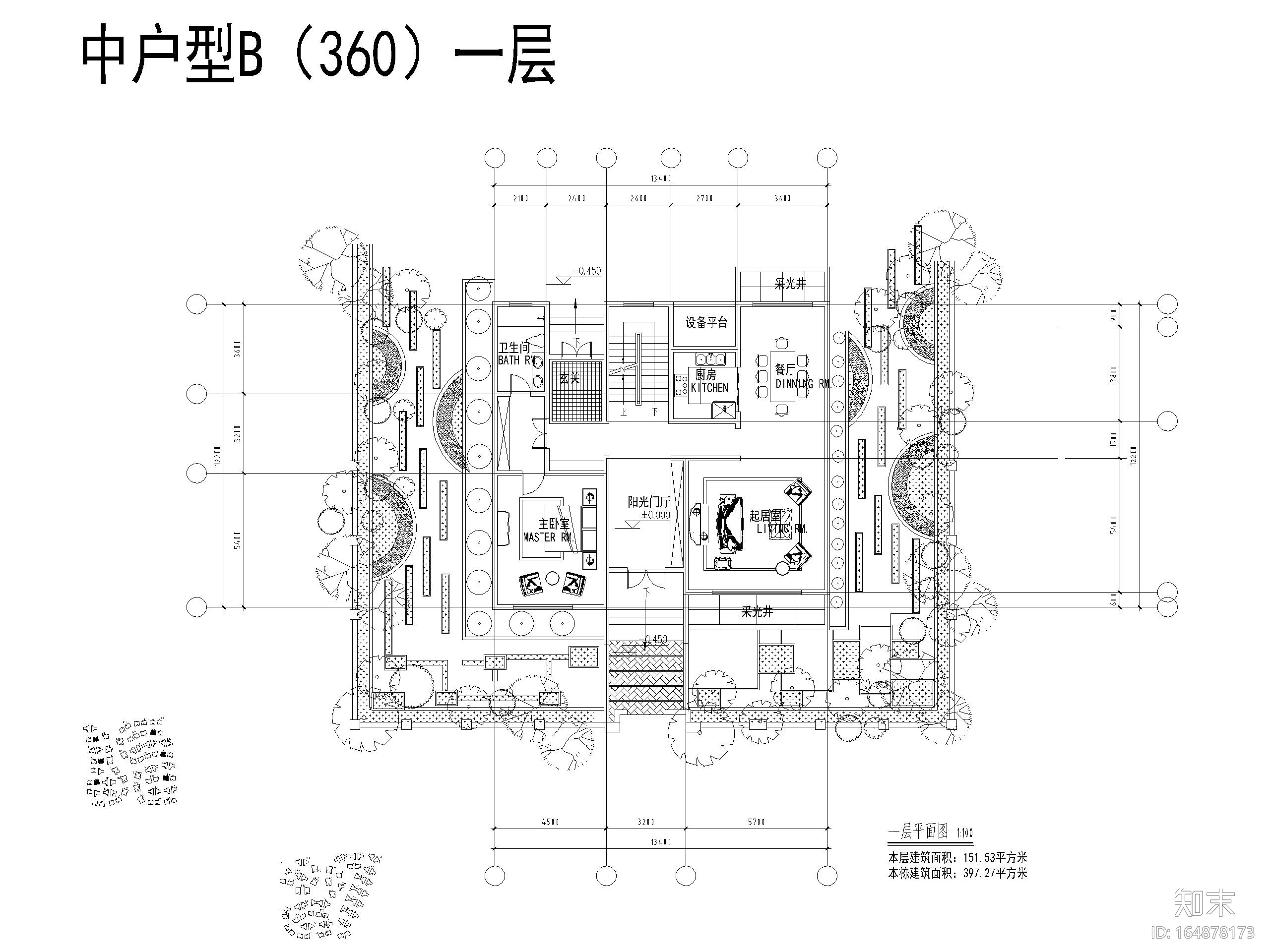 33套独栋别墅建筑平面户型设计（CAD）施工图下载【ID:164878173】