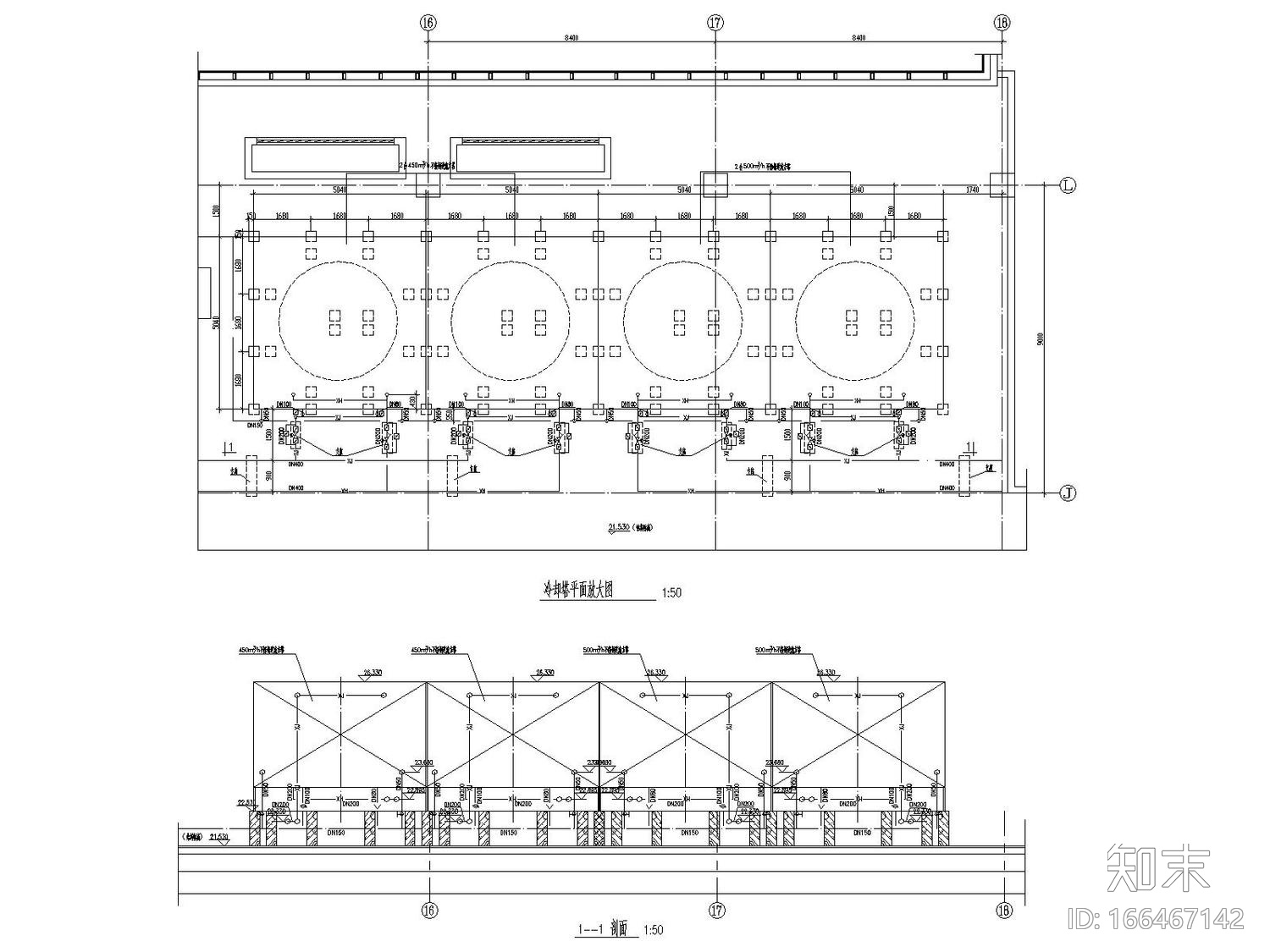 [海南]25万平超高层商务大厦给水中水湿式灭火系统施工...cad施工图下载【ID:166467142】