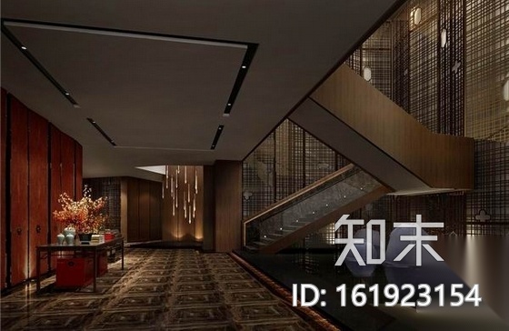 [山东]国际连锁超五星级酒店中餐厅设计施工图（含效果）cad施工图下载【ID:161923154】