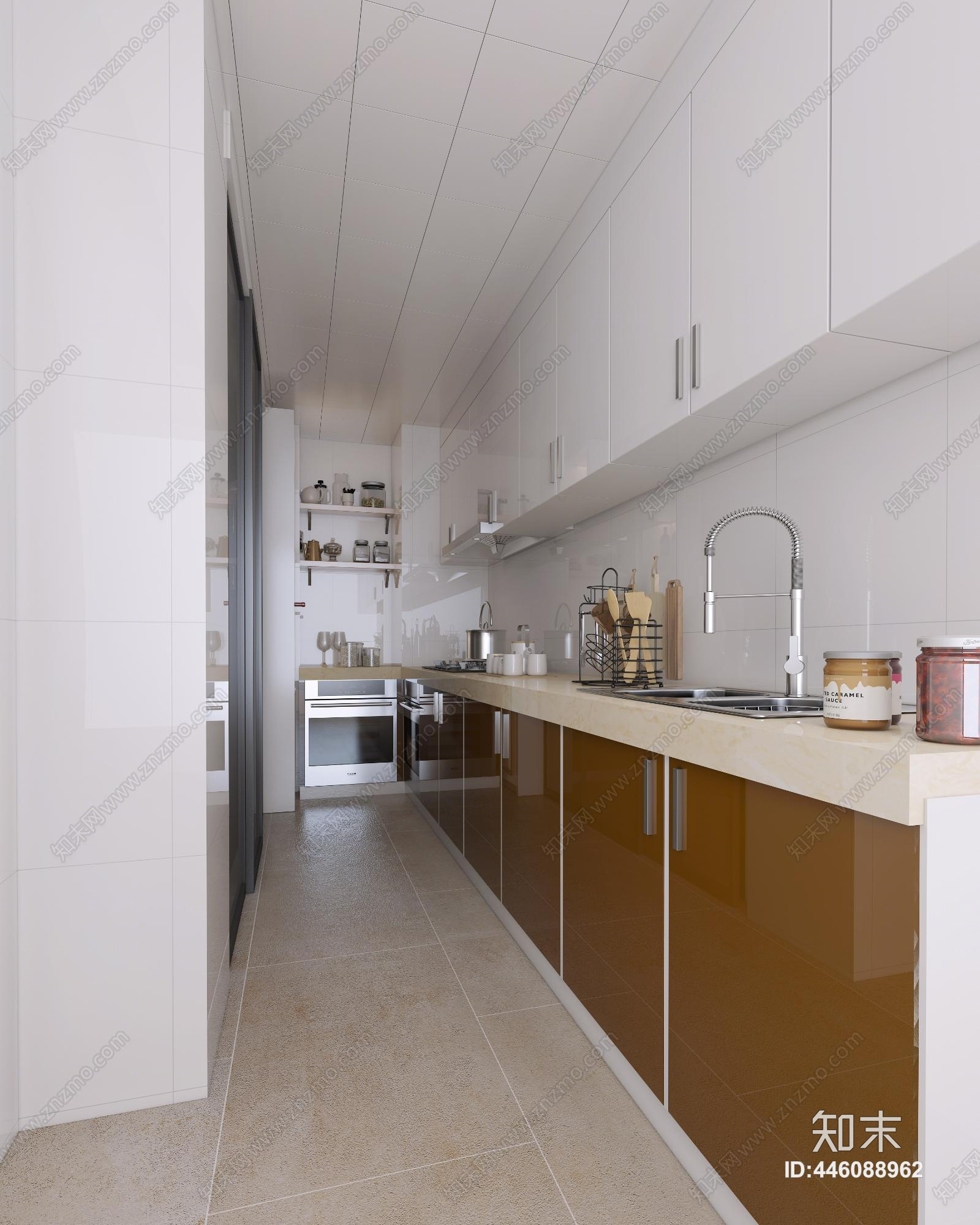 现代风格厨房模型3D模型下载【ID:446088962】