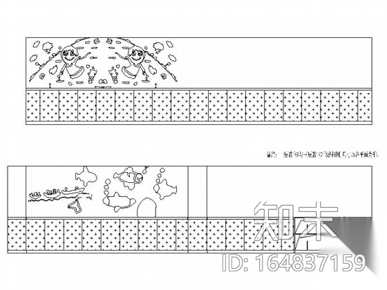 [新疆]维吾尔自治区清新现代风格幼儿园CAD装修施工图cad施工图下载【ID:164837159】