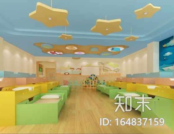 [新疆]维吾尔自治区清新现代风格幼儿园CAD装修施工图cad施工图下载【ID:164837159】