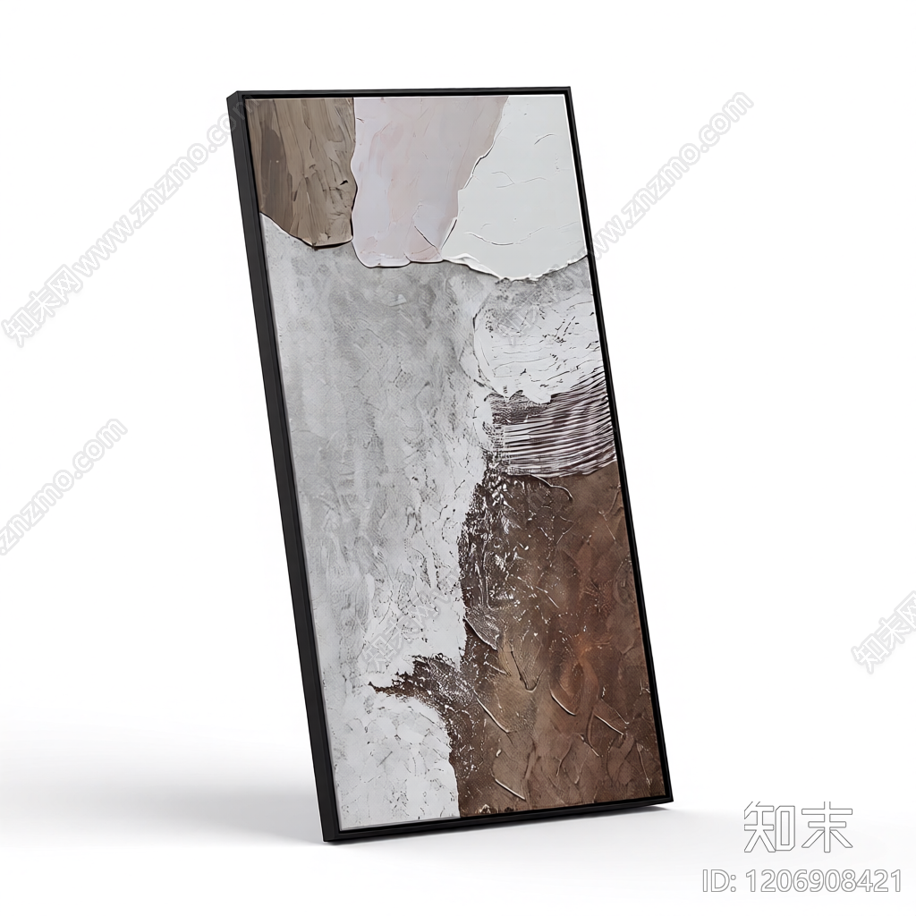 抽象纹理装饰画3D模型下载【ID:1206908421】