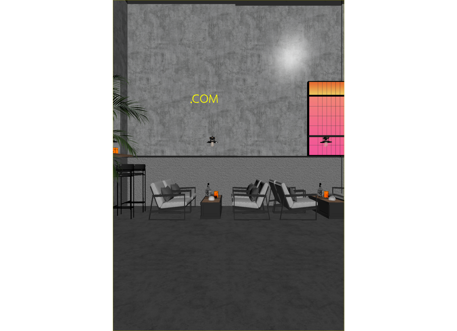 工业咖啡厅3D模型下载【ID:1214771323】