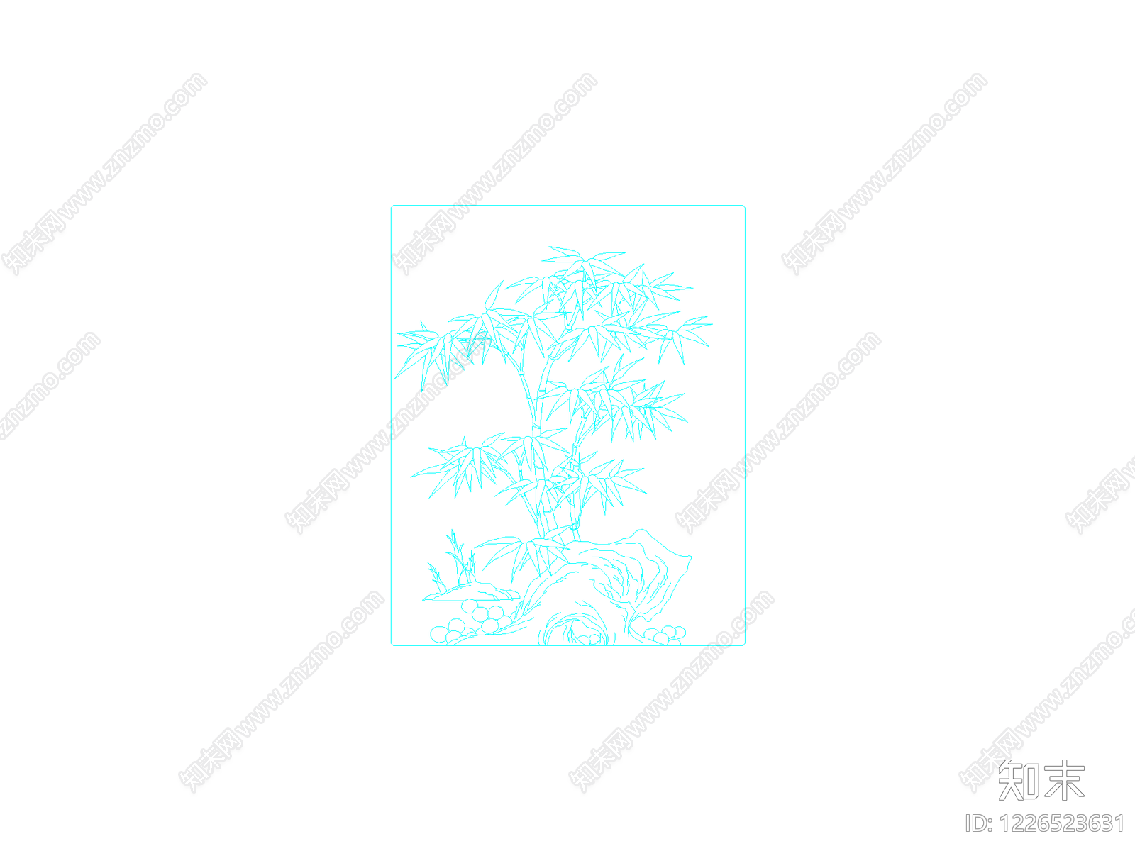 新中式乔木种植CAD图纸