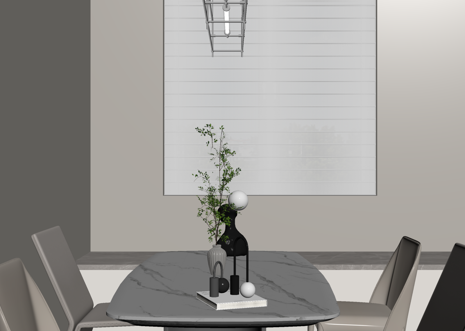 现代家居餐厅3D模型下载【ID:1214857714】