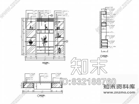 图块/节点现代居室餐厅1立面详图cad施工图下载【ID:832188760】