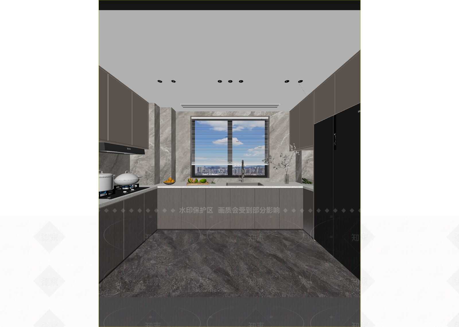 现代封闭式厨房3D模型下载【ID:1214968083】