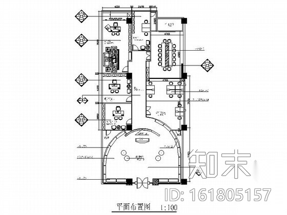 [江苏]某公司带展厅的办公室装修图施工图下载【ID:161805157】