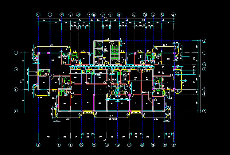 上海景泰花苑住宅建筑施工图（华东院图纸）cad施工图下载【ID:149934178】