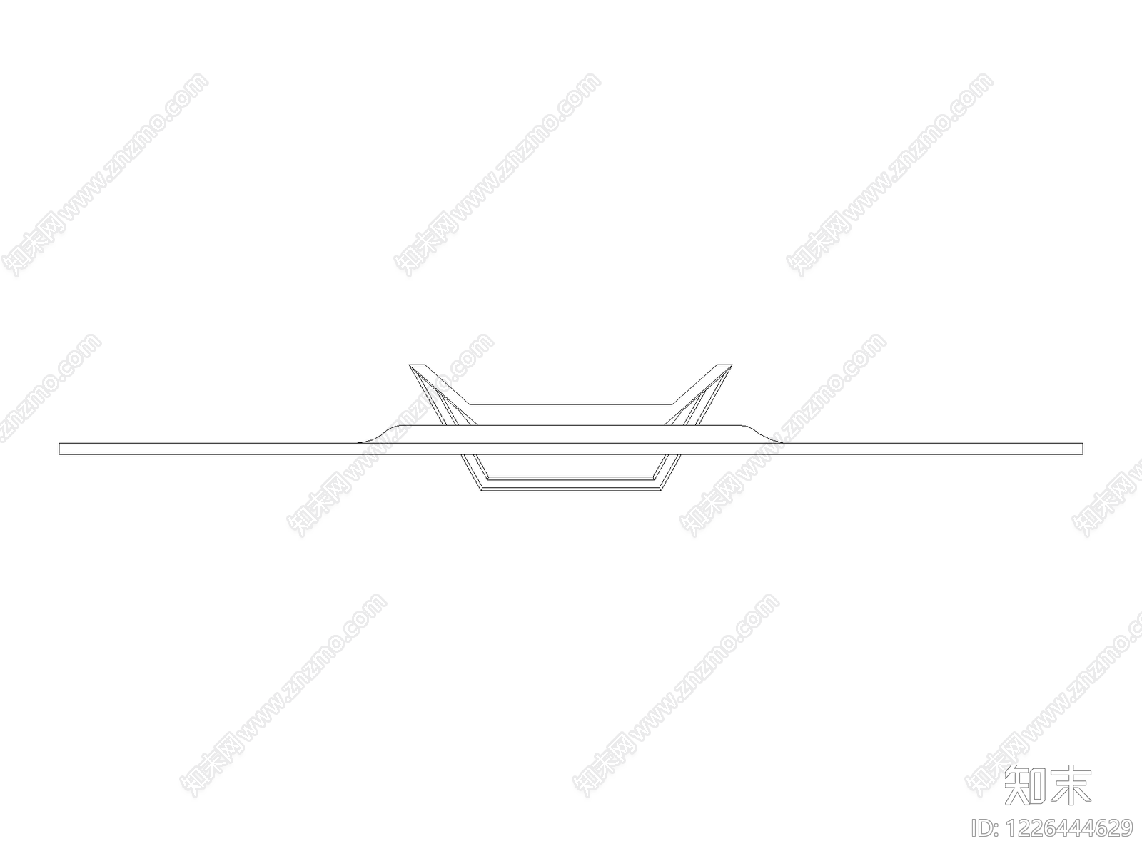 现代桌子CAD图纸