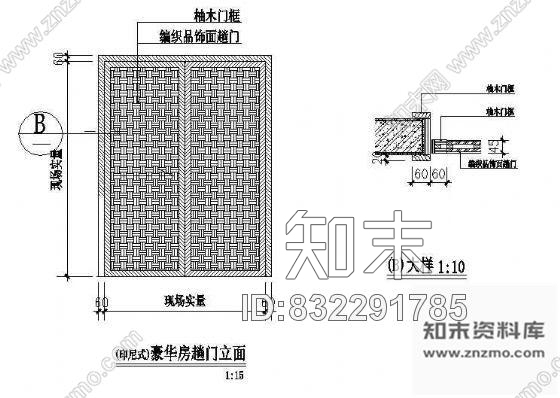 印尼式门样cad施工图下载【ID:832291785】