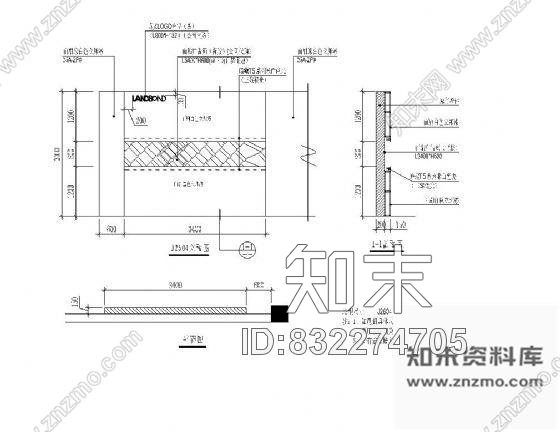 图块/节点卖场内造型墙详图Ⅱcad施工图下载【ID:832274705】