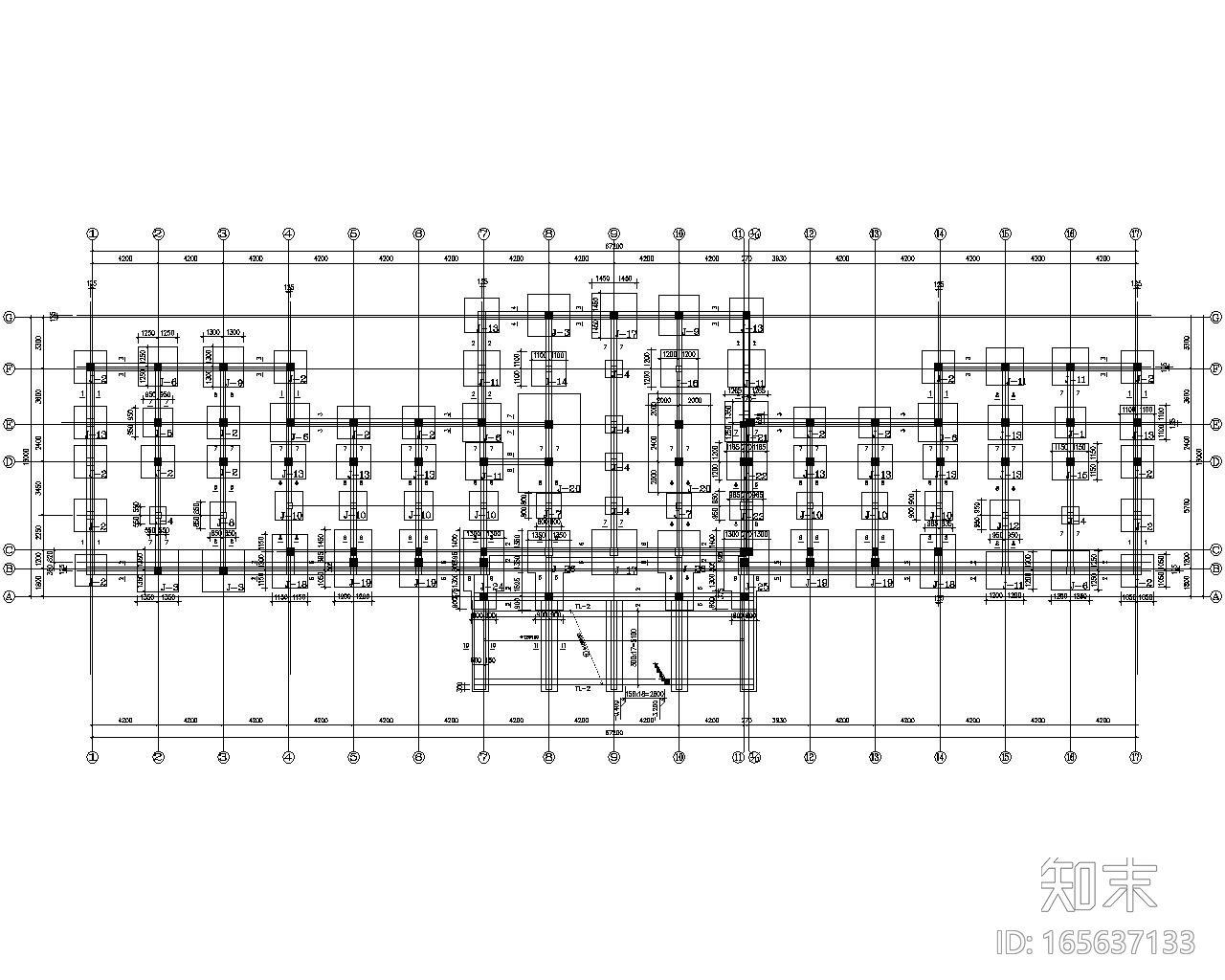 四层公共办公楼砖混结构施工图（CAD）施工图下载【ID:165637133】