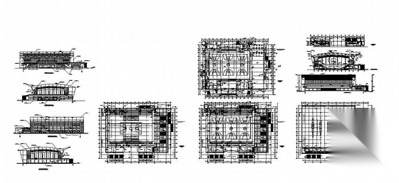 某玻璃幕悬挑结构大学生体育馆建筑设计方案cad施工图下载【ID:165937159】