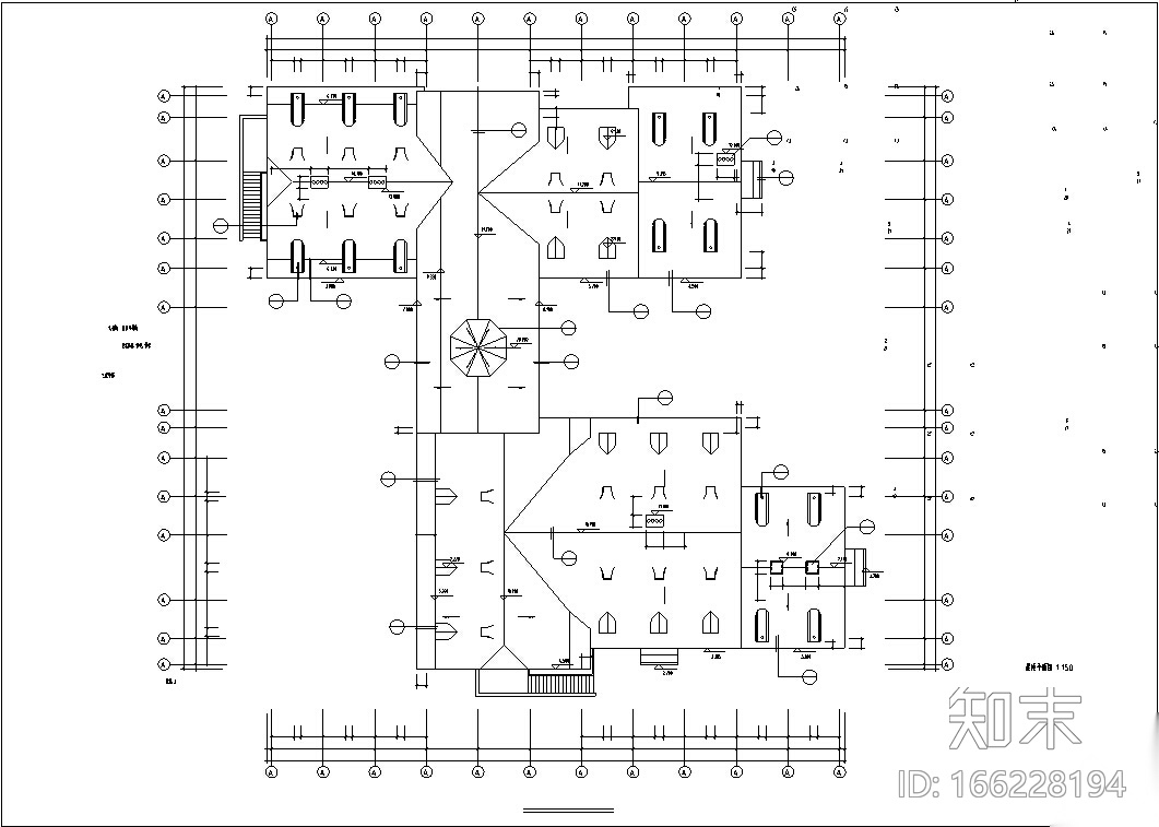 欧式艺术钟楼建筑设计方案施工图CAD施工图下载【ID:166228194】