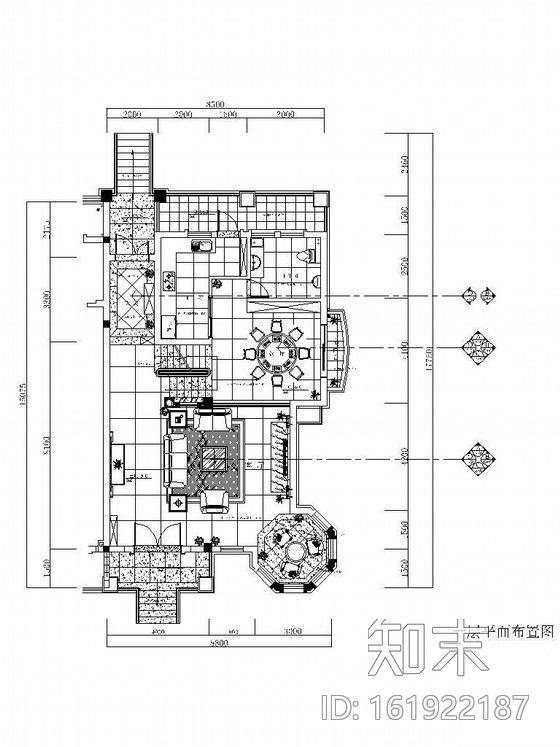 [浙江]现代风格精装修别墅设计图cad施工图下载【ID:161922187】