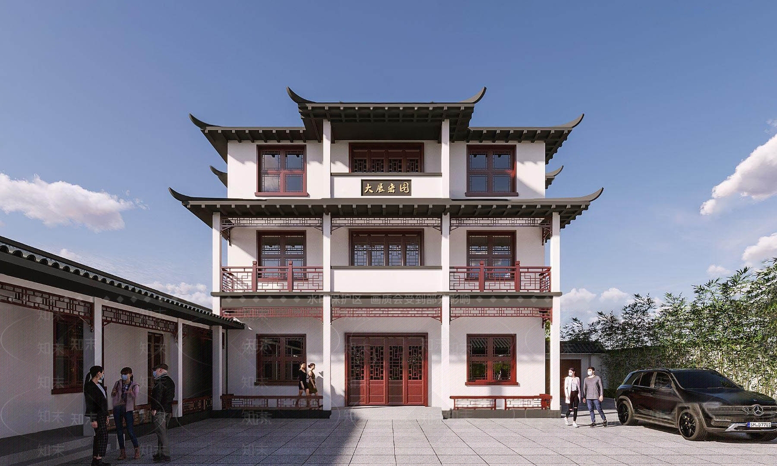 现代独栋别墅3D模型下载【ID:1125022929】