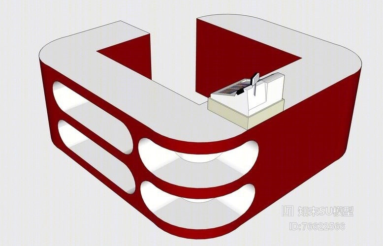 收银台SU模型下载【ID:76622566】