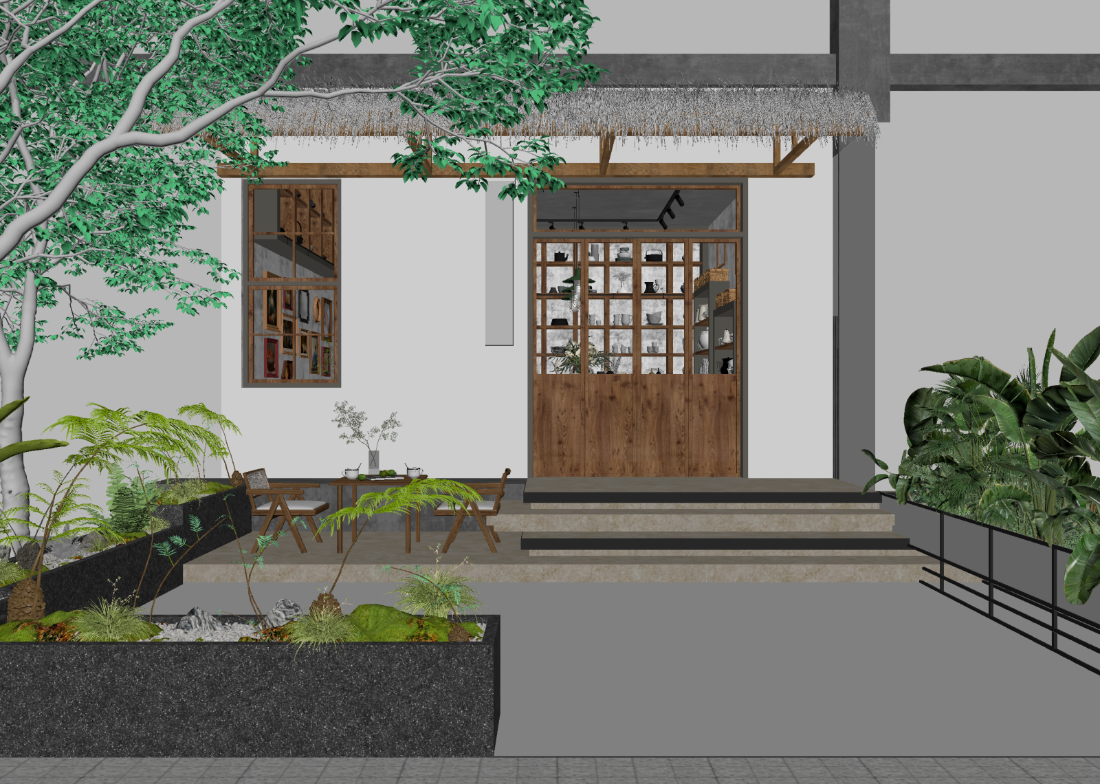 新中式庭院3D模型下载【ID:1214409697】