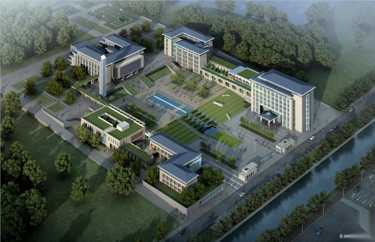 [安徽]高层新中式风格坡顶党校建筑设计方案文本施工图下载【ID:165622134】