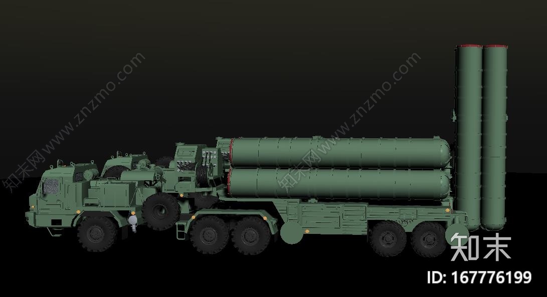 3dmax2011S-400防空导弹CG模型下载【ID:167776199】