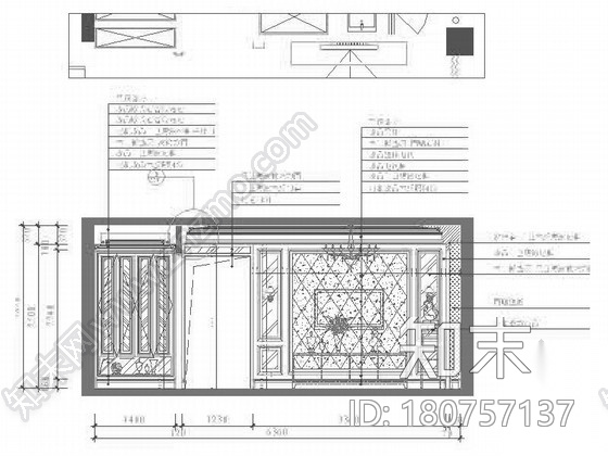 精品雅致高级简欧风格四居室样板间室内装修设计施工图（...cad施工图下载【ID:180757137】