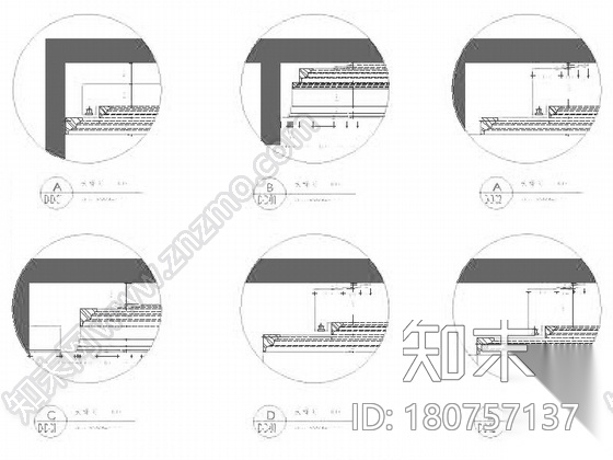 精品雅致高级简欧风格四居室样板间室内装修设计施工图（...cad施工图下载【ID:180757137】